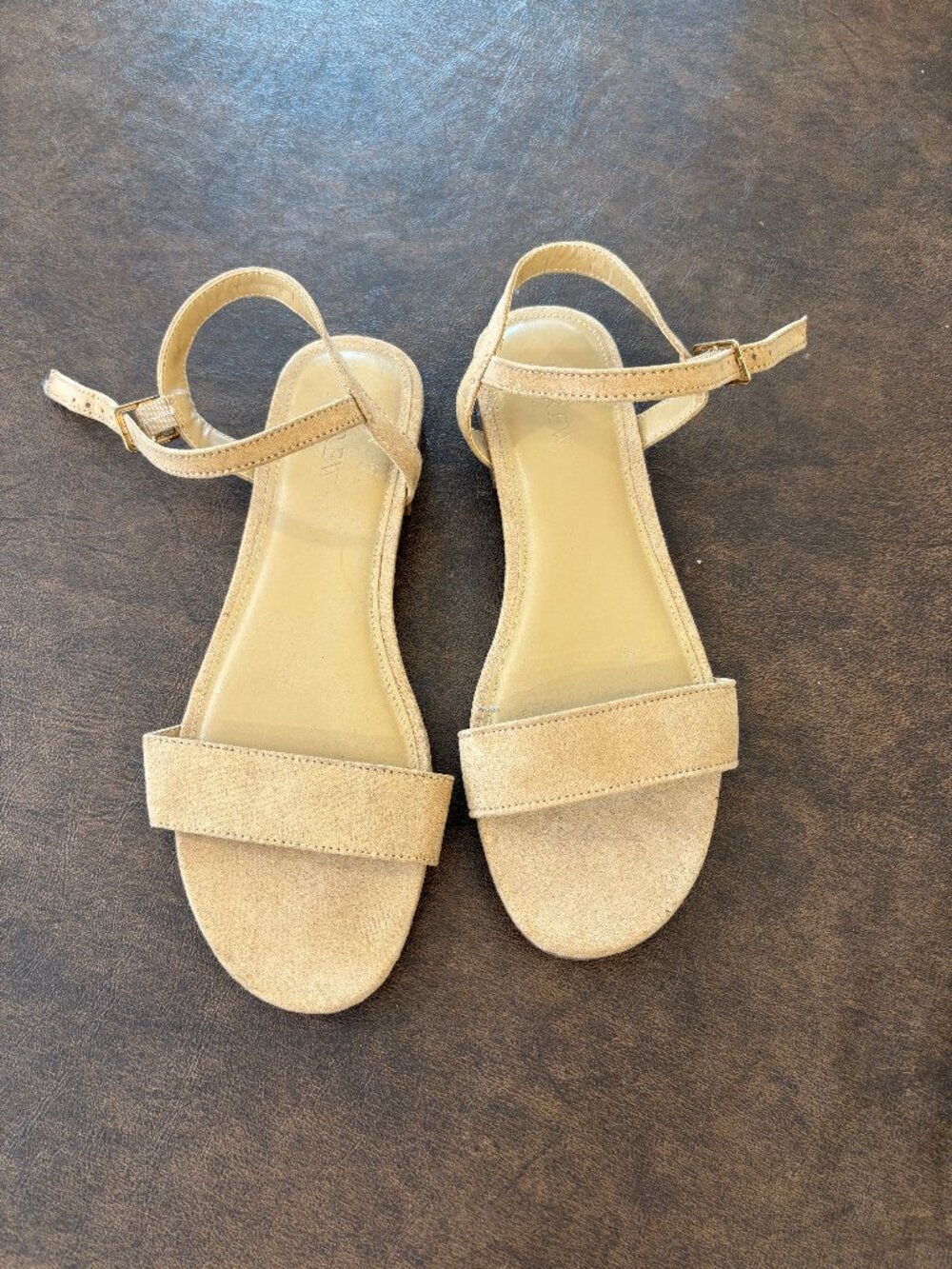 J Crew beige suede strappy sandals